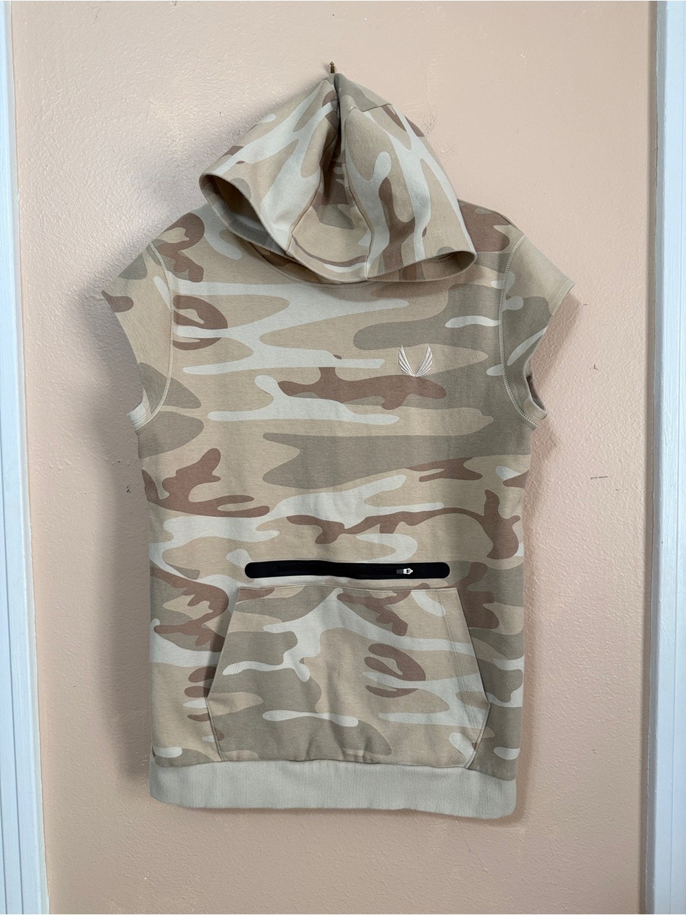 ASRV Men’s Desert Camo Sleeveless Hoodie Tank - M